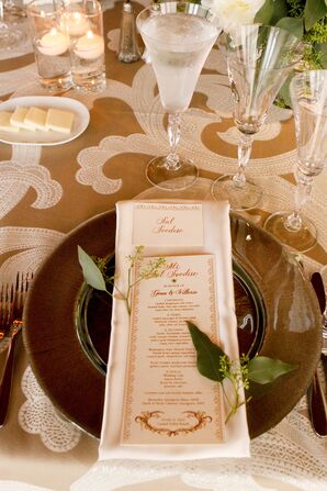 Earthy Metallic Place Settings