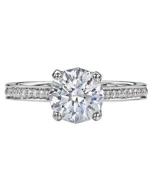 Christopher Designs Unique Round Cut Engagement Ring