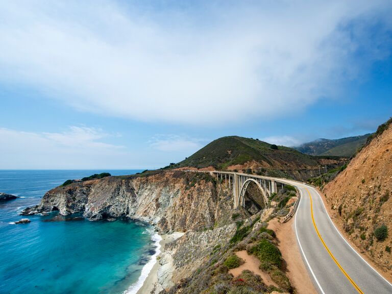 The winding coast road near Big Sur, California