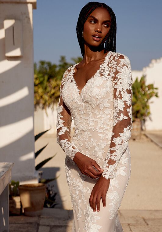 Lillian West 66406 Fit-and-Flare Wedding Dress - 2