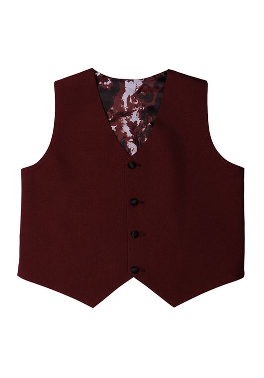Little Tuxedos "Prodigy" Kids Burgundy Tuxedo (5-Piece Set) Flower Girl Dress and Ring Bearer Outfit - 3