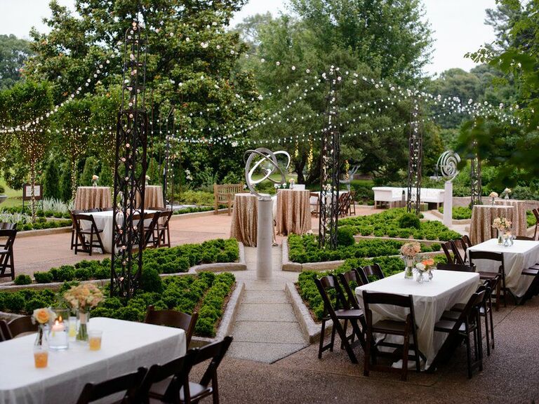 Garden wedding venue in Memphis, Tennessee.