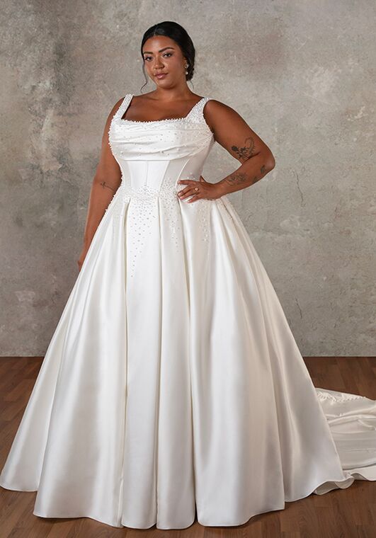 Essense of Australia D4418+ A-Line Wedding Dress - 5