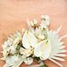 Monochrome Bouquet with Dried Greenery and White Anthurium