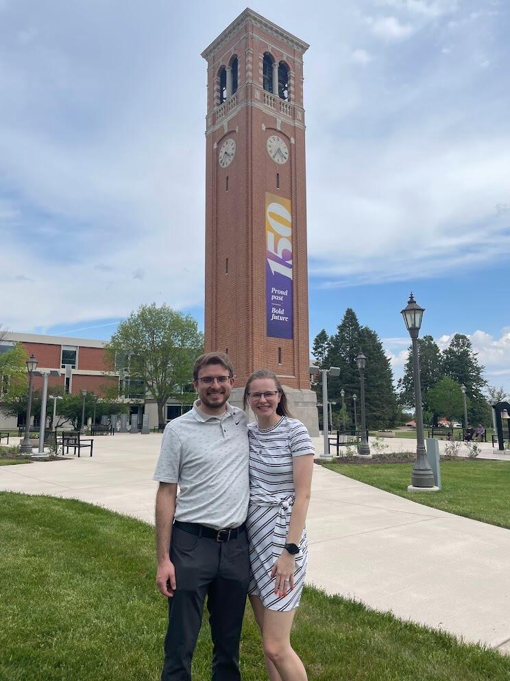Returned to Cedar Falls, IA to visit the campanile and to see Hailey's little sister, Emily, graduate.