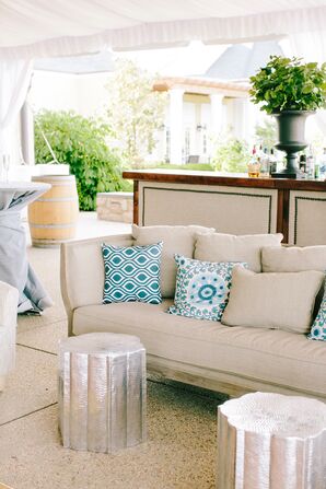 Neutral Tented Bar and Lounge Space