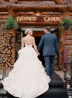 Hayley Paige Subtle Striped Wedding Dress