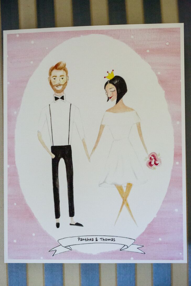 DIY Drawing of the Bride and Groom