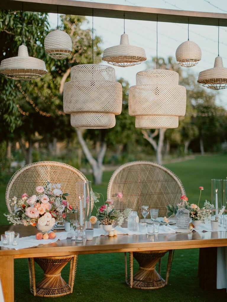 70s themed wedding vintage sweetheart table