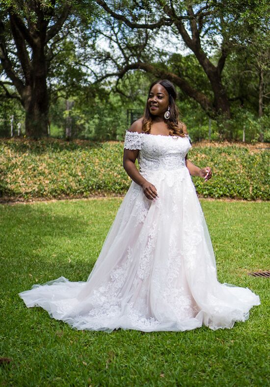 Essense of Australia D3464 plus A-Line Wedding Dress - 1