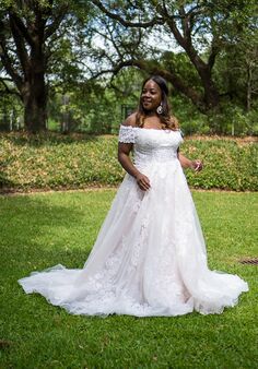 Essense of Australia D3464 plus A-Line Wedding Dress