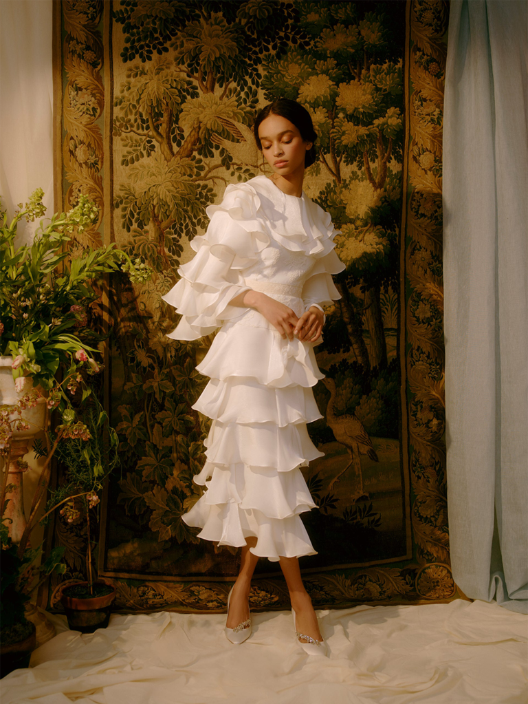 23 Ruffle Wedding Dresses That Channel A Romantic Vibe