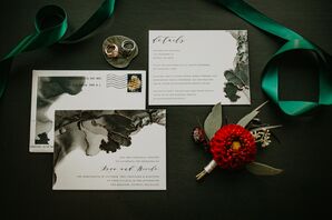 Wedding Invitations for Urban Rooftop Wedding in Detroit, Michigan