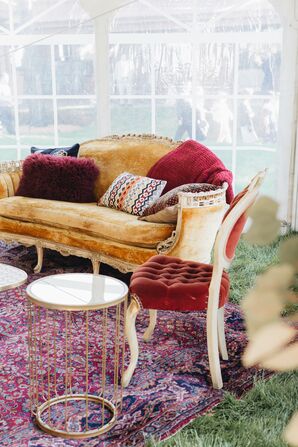 Bohemian Lounge Furniture and Table at Cocktail Hour