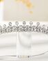 AW Bridal AW BRIDAL Crystal Tiara Crowns for Women - Sparkling Princess Tiara for Bride, Fashion Bridal Headband Hair Accessories for Wedding Birthday Prom Silver Silver Tiara - thumbnail - 5
