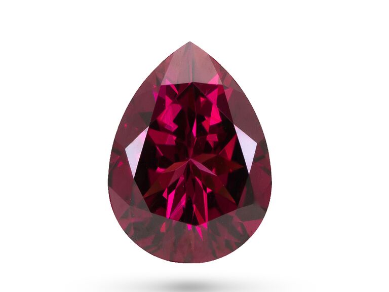 Dark red garnet gemstone color