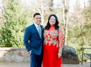 Entrepreneurs Connie and Michael are both half Vietnamese and half Chinese, so they wanted to honor family traditions at their wedding. “To be honest,