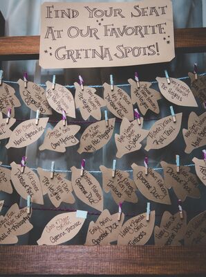 DIY Leaf Escort Cards in Brown Paper Bag Cardstock