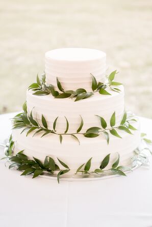 Combed Buttercream Cake with Vine-Wrapped Tiers