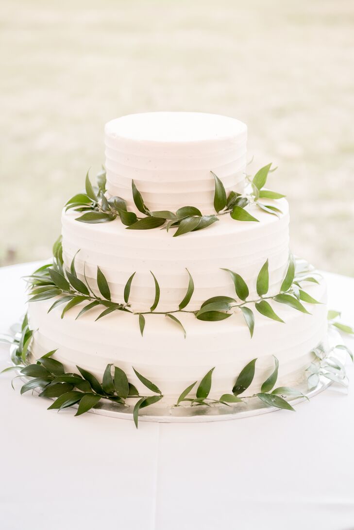 Combed Buttercream Cake with Vine-Wrapped Tiers