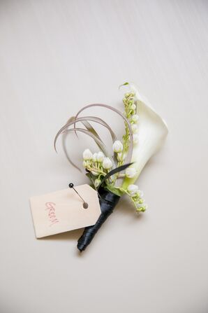 White Calla Lily Boutonniere