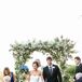 Wedding Arch With Baby's Breath and Wood