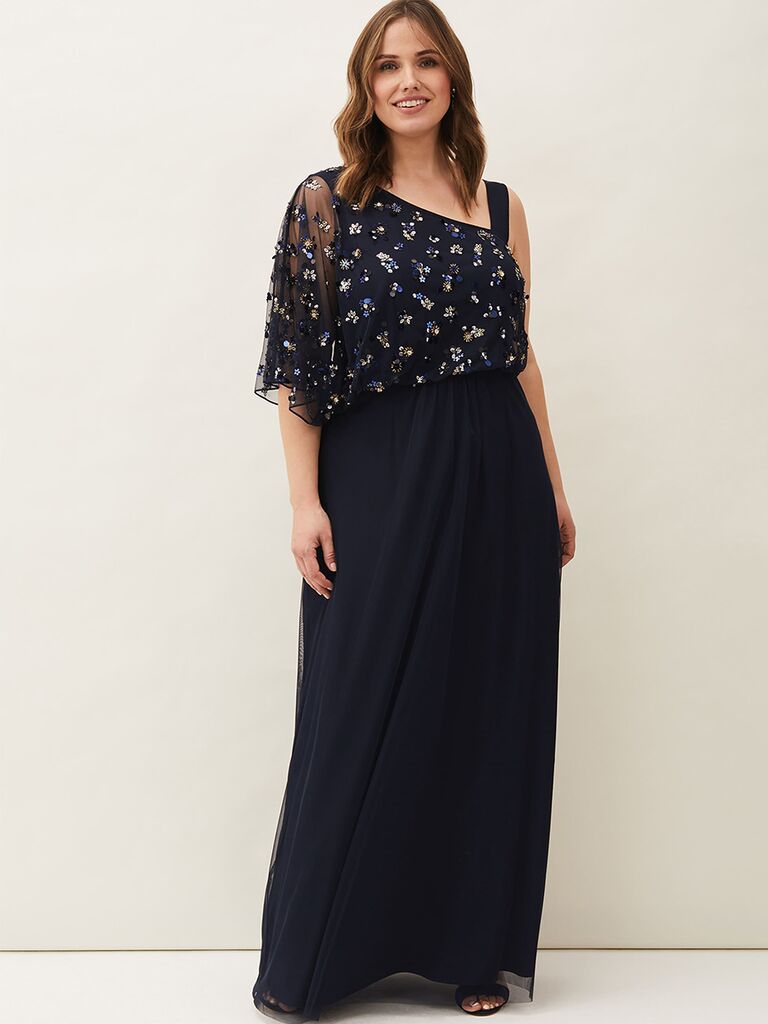Plus-size one-shoulder mother-of-the-bride dress from City Chic