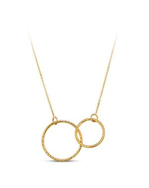 Kay Jewelers Interlocking Circle Necklace 10K Yellow Gold 18" Wedding Necklace photo