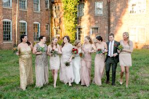 Vintage-Style Glam Bridesmaids