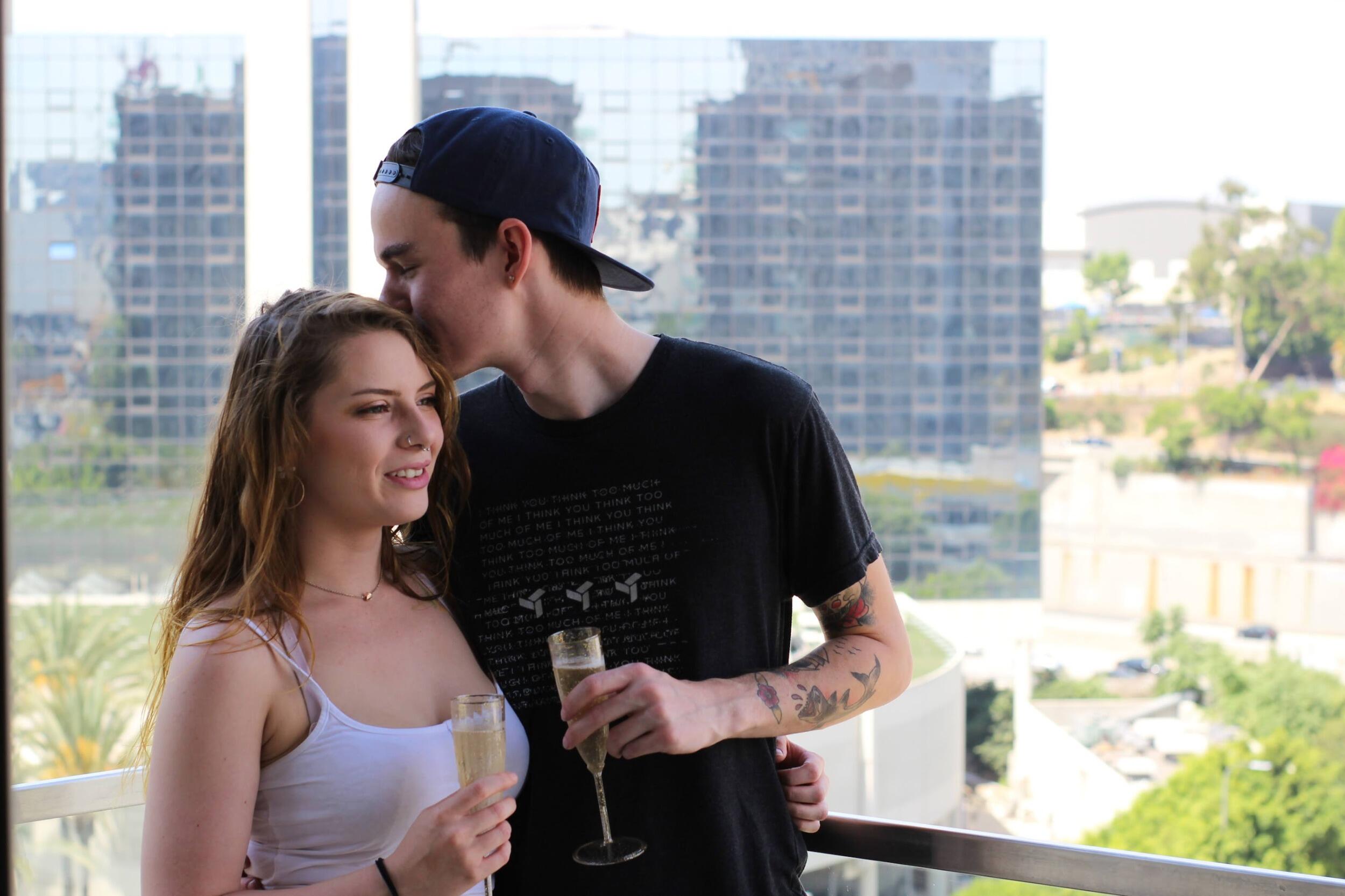Celebrating our move to Los Angeles in our new DTLA apartment.