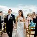Robert kept things classic, opting for a traditional black tuxedo, which he paired with a blush satin tie for a modern finish. The look complemented the hint of modern glamour reflected in Lindsay’s wedding day look, while respecting the locale's old-world elegance.