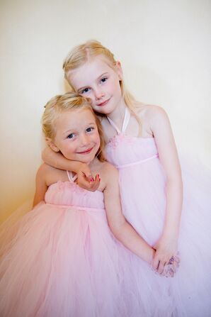 Halter-Style Pink Flower Girl Dresses