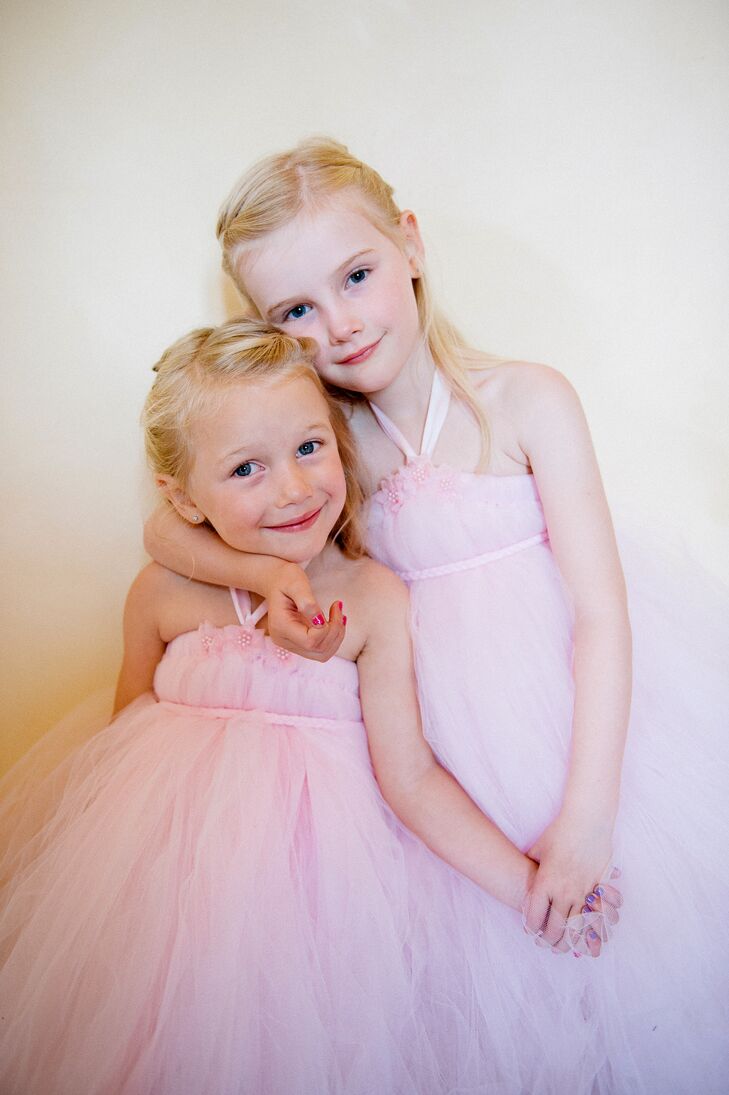 Halter-Style Pink Flower Girl Dresses