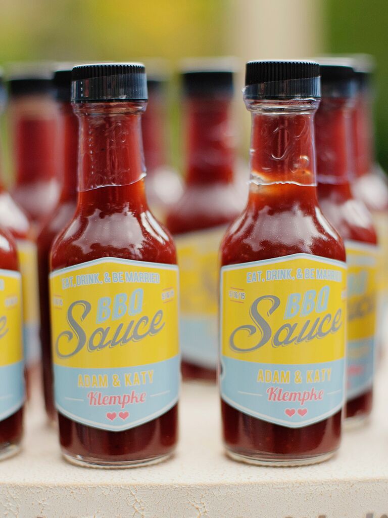 BBQ sauce southern wedding food favor idea