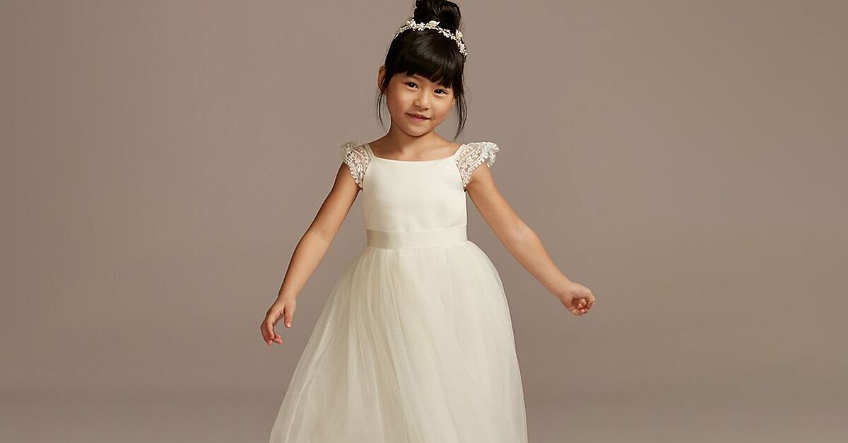 Buy Flower Girl Dress For Wedding Kids Lace Pageant Ball Gowns Wathet Blue  Size 2 at Amazon.in