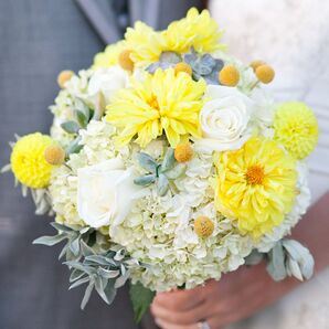 White and Yellow Bridal Bouquet