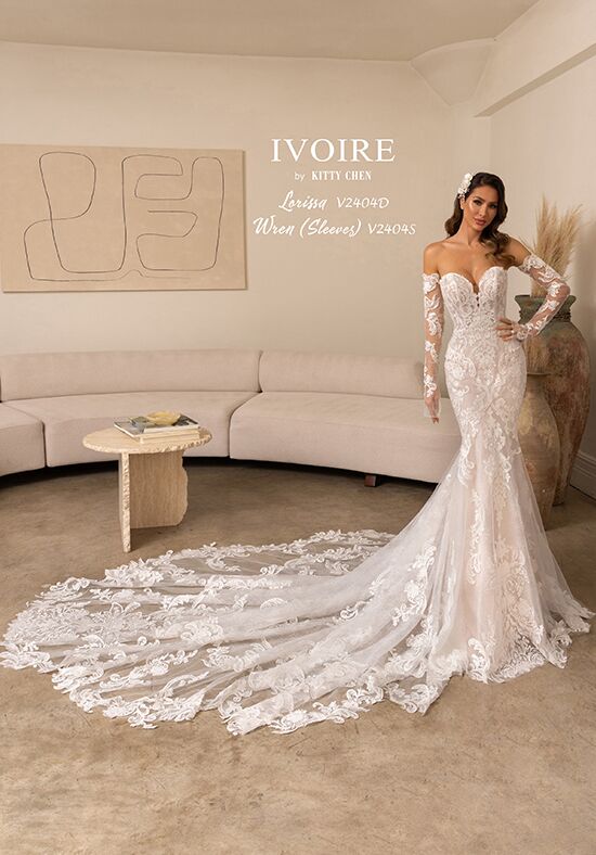 IVOIRE by KITTY CHEN LORISSA WREN, V2404 Fit-and-Flare Wedding Dress - 1