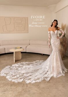 IVOIRE by KITTY CHEN LORISSA WREN, V2404 Fit-and-Flare Wedding Dress