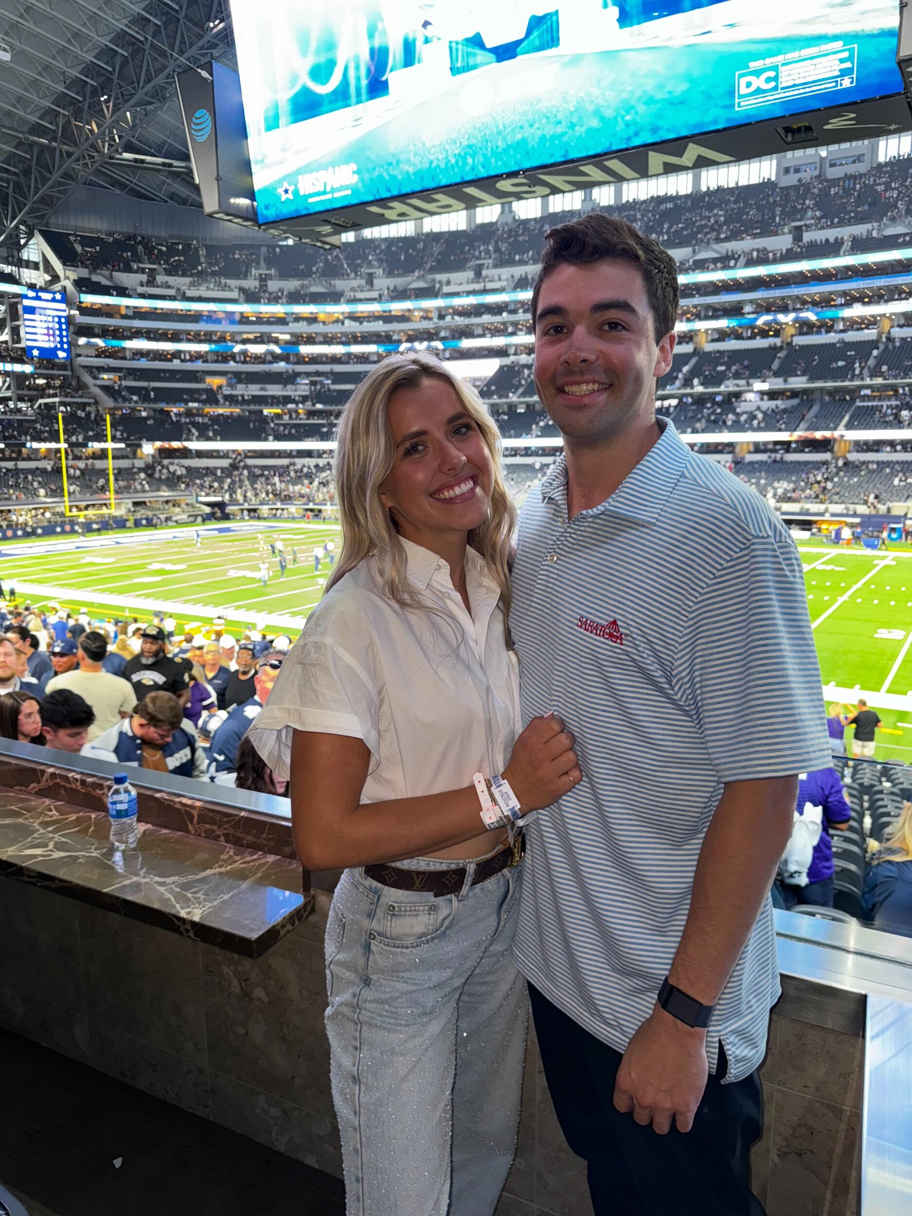 Started dating and then first Dallas trip same week! 