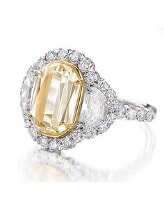 Christopher Designs Glamorous Emerald, Oval Cut Engagement Ring