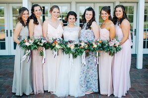 Long Pastel Bridesmaid Dresses