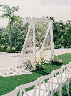 Soccer Net-Inspired Ceremony Altar Arch