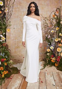 THEIA SCARLET Fit-and-Flare Wedding Dress