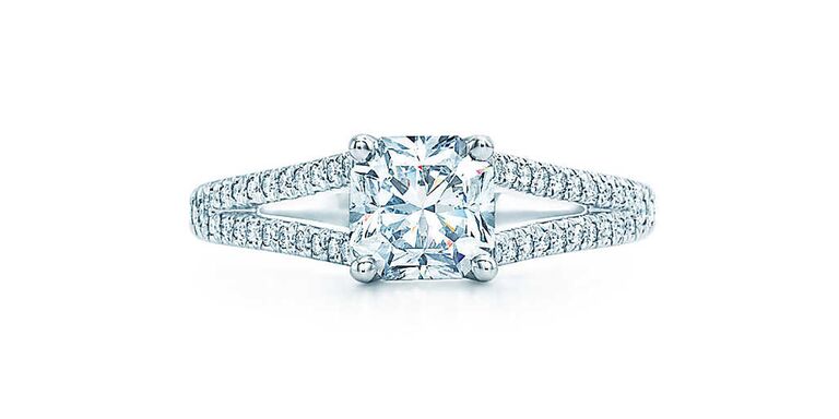 Lucida with Diamond band engagement ring