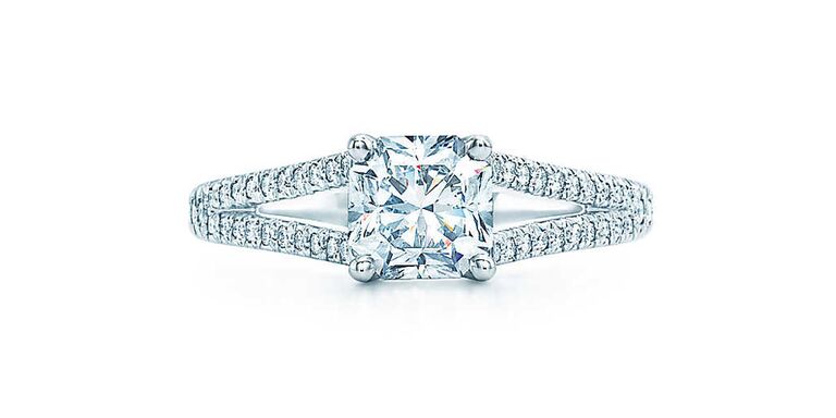 Lucida with Diamond band engagement ring