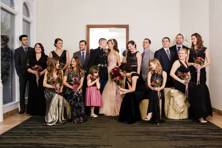 Each woman took on a different look that was nothing short of glam. Combining black and metallics, they wore stunning floor-length dresses from different designers. The styles ranged from classic solid black fabric and V-necks to sheer panels and illusion necklines.