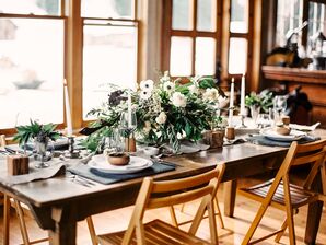 Green and White Floral Centerpieces