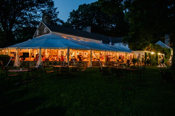 White Tent Reception At Night