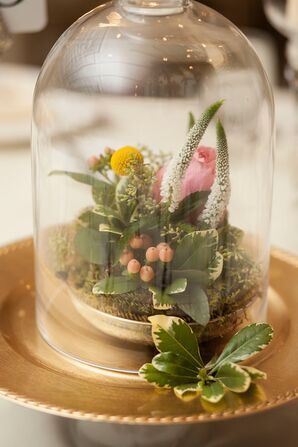 Tall Black Centerpiece Arrangement With Gold Branches