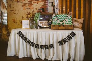 Green and Purple Welcome Table